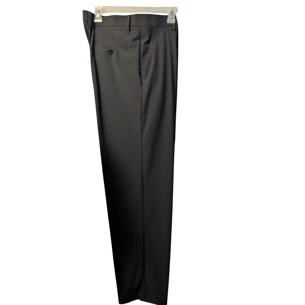 Men's Dress Pants Stretch Slim Gray Business Work‎ Travel Trousers Size 42wx31L